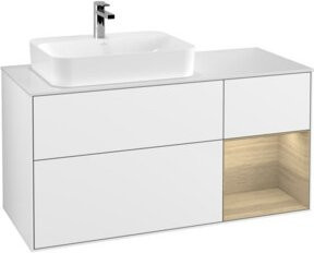 V&B Waschtischunterschrank Finion mit Wandbeleuchtung, Weiß lackiert, Breite: 120 cm, Tiefe: 50,1 cm, Höhe: 50,1 cm - Bild 1