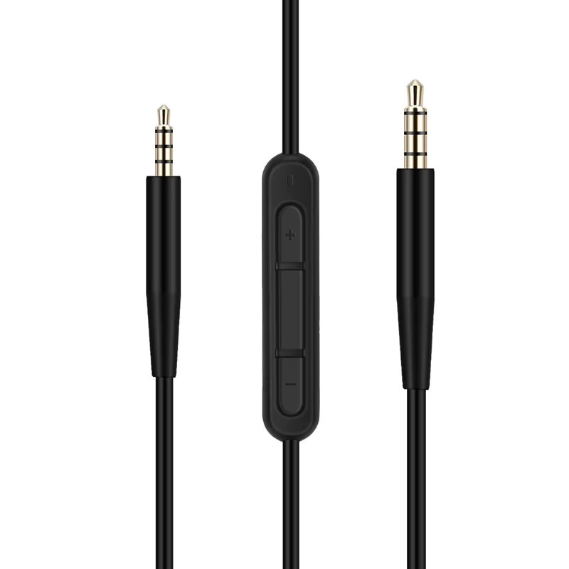 YINDIAO Audiokabel mit Mikrofon für Bose QuietComfort 25 QC25 QC35 QC45 SoundTrue OE2 OE2i SoundLink, 2,5mm auf 3,5mm Klinkenstecker, Schwarz - Bild 1