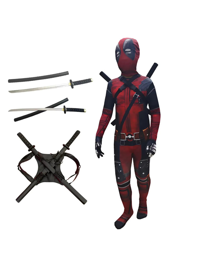 Hot Toys Deadpool Superhelden-Kostüm, Overall, Rot - Bild 4