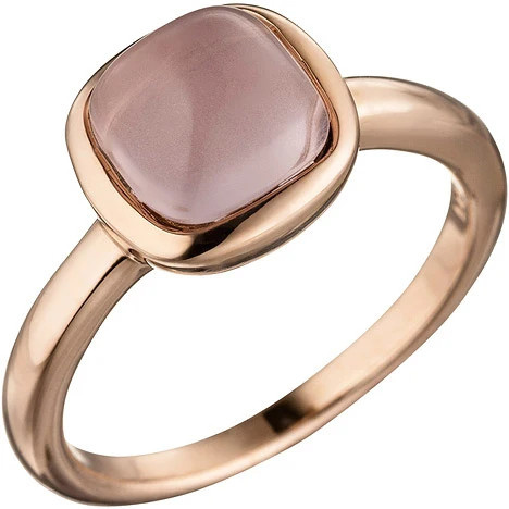 Colfem Ring 925 Silber, Roségold vergoldet, Kristall, Damen, Ringgröße 60 - Bild 1