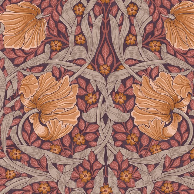 William Morris at Home Vliestapete Pimpernel Lila B: 52 cm, L: 10 m - Bild 1