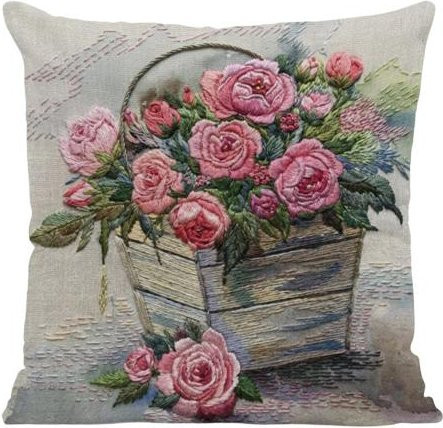 NOHS Cushions Blumen-Kissenbezug mit floralem Design in Mehrfarbig, B/H: 45 x 45 cm - Bild 1