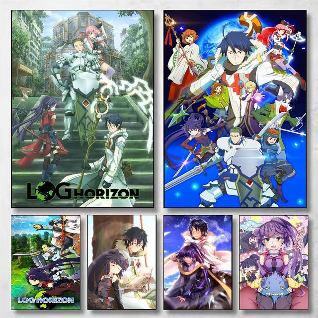Selbstklebendes Anime Log Horizon Poster von Potdemiel als dekorative Wandkunst in Mehrfarben - Bild 1