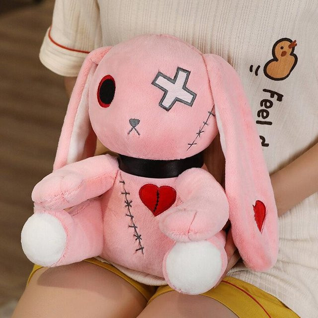 Yiran Health & Beauty Gruseliger Gothic-Hase, Plüschtier, 25cm - Bild 1
