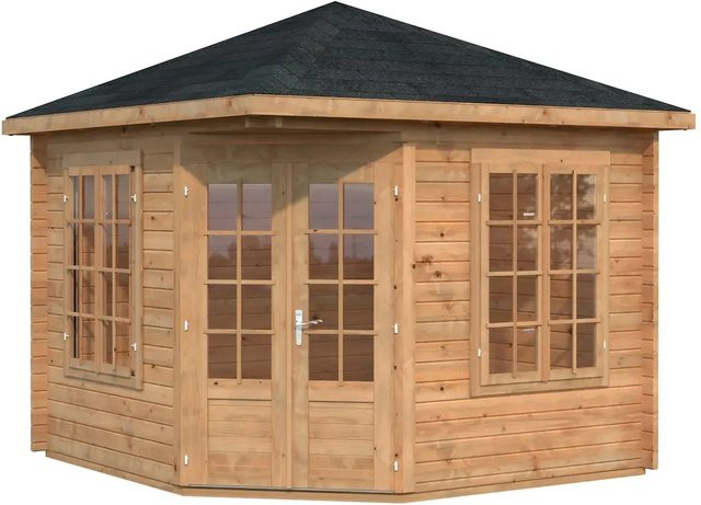 Palmako Holz-Pavillon Melanie in Braun mit Ausschnitt, B/T/H: 280 x 280 x 302 cm - Bild 1