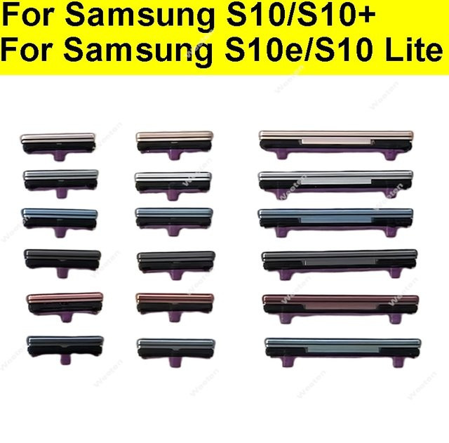 Samsung Lautstärkeregler und Power Side Button Ersatzteil für Galaxy S10 Plus Lite, S10E, G973F, G975F, G970F, G770F in Silber - Bild 1