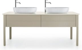 Duravit Waschtischunterschrank Luv in Beige, stehend, B/T/H: 173,3 x 57,0 x 74,3 cm - Bild 1