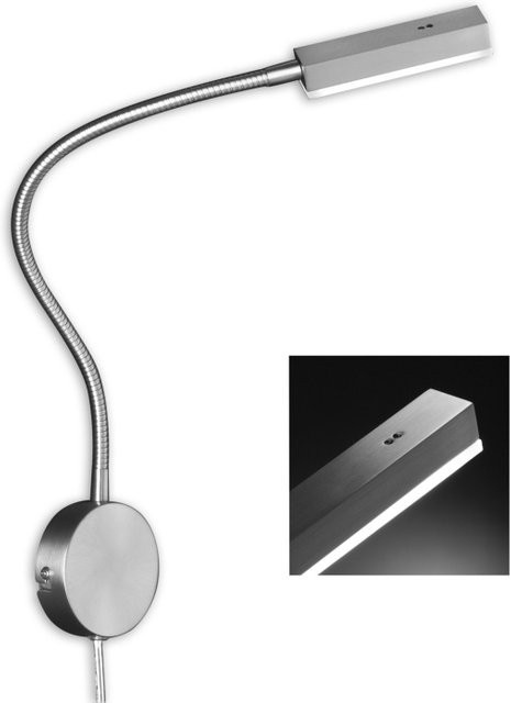 Fischer & Honsel LED-Wandleuchte Raik in Braun und Silber, dimmbar, B/H: 8 x 59 cm - Bild 1
