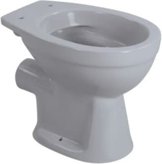 sanicomfort Stand-WC Manhattan spülrandlos in Weiß mit waagrechtem Abgang und Tiefspüler aus Keramik