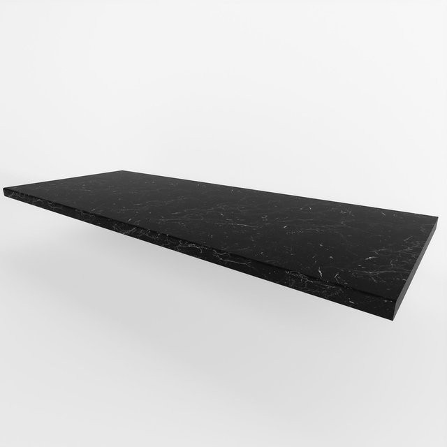 Arbeitsplatte Marmur ROMA in Schwarz matt mit Steinoptik, Breite: 150 cm, Höhe: 3,8 cm - Bild 1