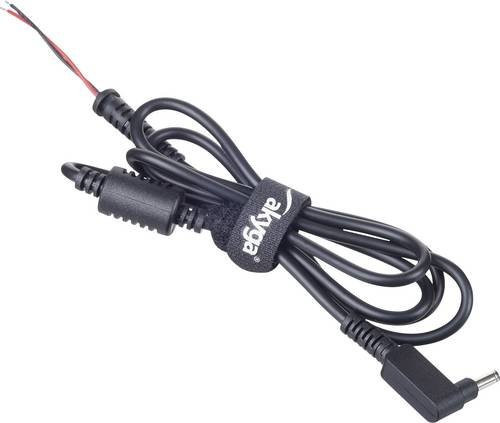 Akyga AK-SC-32 Niedervolt-Adapterkabel mit Hohlstecker 4.0 x 1.35mm und offenen Kabelenden in Schwarz, Länge: 1.2 m - Bild 1