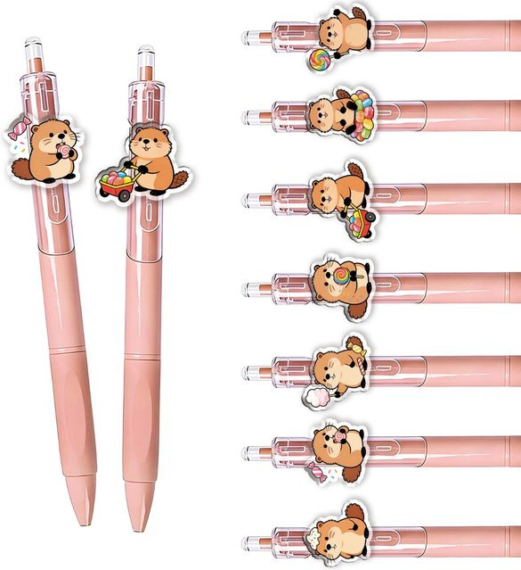 Beavers Little White Kugelschreiber Set in Weiß und Pink für Büro und Studium - Bild 1