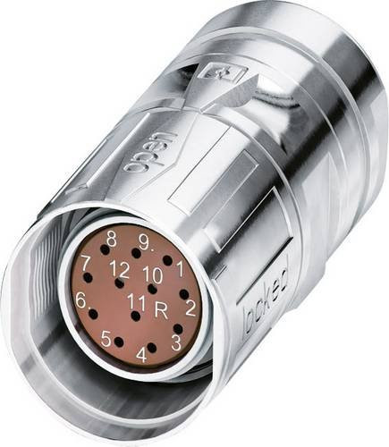 Phoenix Contact M23 Feedbacksteckverbinder mit SPEEDCON 1619460 CA-12F1N8A8503S Silber - Bild 1