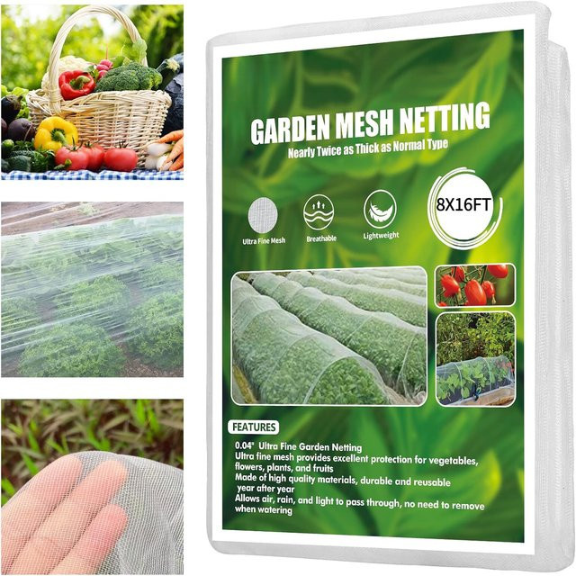 Feinmaschiges Insektenschutznetz für Garten, Gemüse und Obst, transparent, B/H: 200 x 500 cm - Bild 1