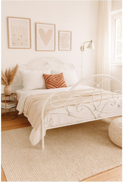 Metallbett Möbel direkt online im Landhausstil, Farbe Weiß - Bild 1