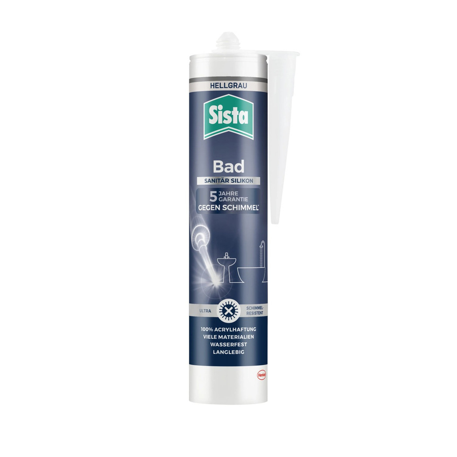 Sista Bad Sanitär Silikon Schimmelresistent in Silber-Grau, 280 ml - Bild 2