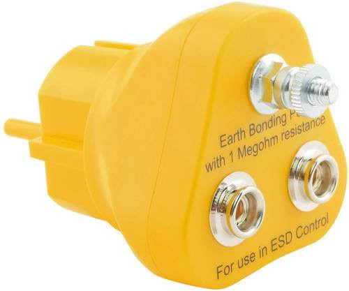 BERNSTEIN ESD-Erdungsstecker für Elektronik in Gelb - Bild 1