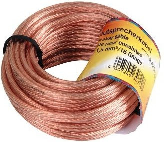 Hama Lautsprecherkabel 2 x 1,5 mm², 10 m, Transparent - Bild 1