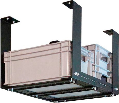 Schulte Regalwelt Deckenregal aus Metall in Schwarz, B/T/H: 43 x 43 x 24 cm - Bild 1