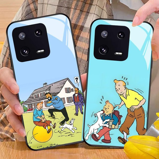 Handyhülle Die A-Adventures Of Tintin-S für Xiaomi 17 15 14 13 12 Mi 11 X T Ultra Pro Lite 5G mit schwarzer Glasabdeckung - Bild 1