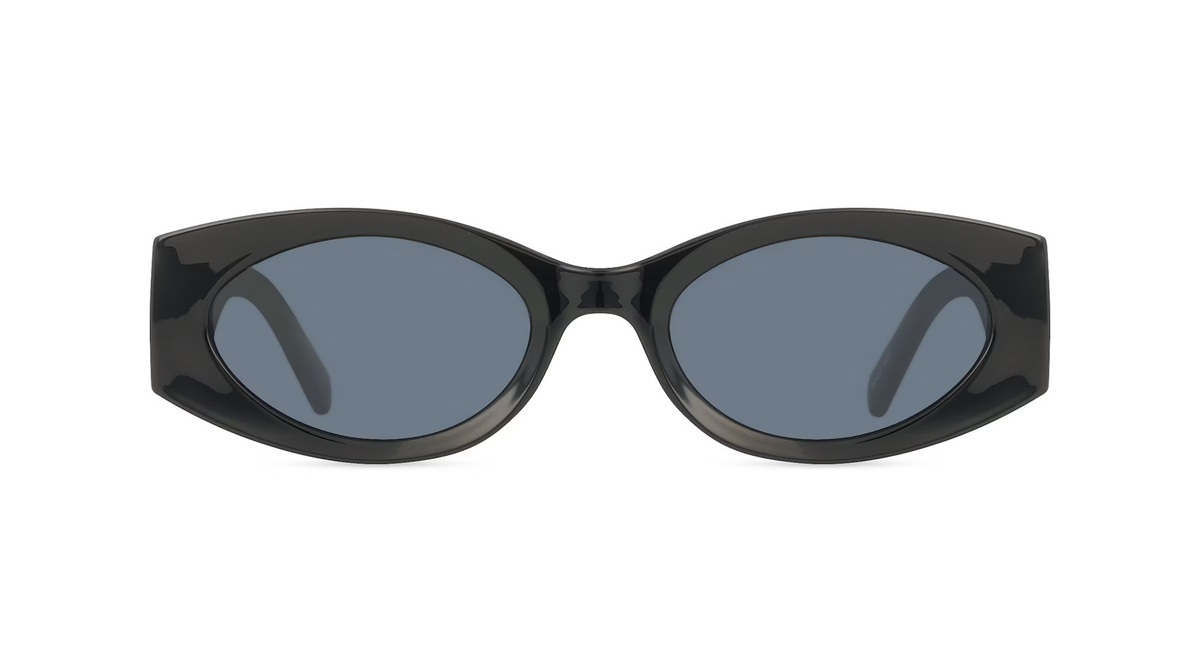 Le Specs MERMAIDEN Sonnenbrille, Vollrand, Oval, Damen, Schwarz, Grau, Kunststoff - Bild 1