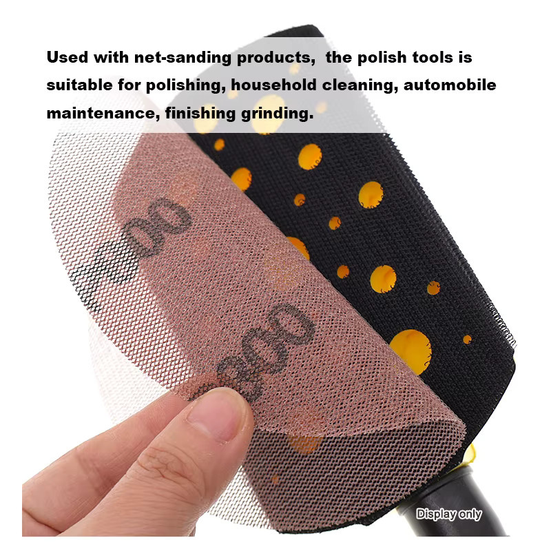 Vibratite Vakuum-Handschleifblock 6 Zoll mit Klett-Schleifhalter in Gelb für Karosserie, Lackierung und Holzbearbeitung - Bild 4