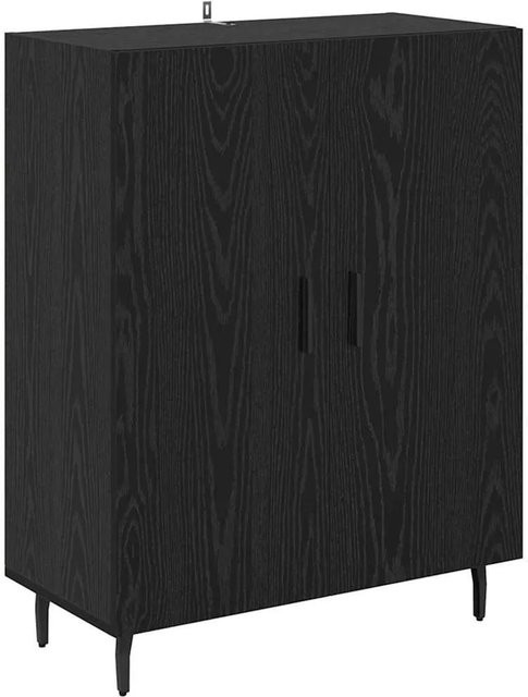 vidaXL Sideboard in Eiche Schwarz aus Holzwerkstoff für Wohnzimmer, Esszimmer oder Homeoffice, B/T/H: 69,5 x 34 x 90 cm - Bild 1