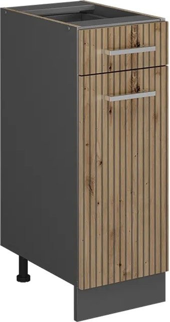 Vicco Küchenunterschrank R-Line Artisan-Eiche Anthrazit ohne Arbeitsplatte B: 30 cm, H: 81,6 cm, T: 46 cm - Bild 1