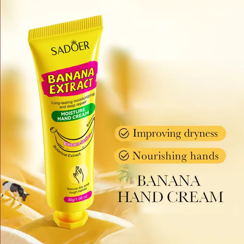 Sadoer Bananen-Handcreme, 3/5 Stück, feuchtigkeitsspendend - Bild 2