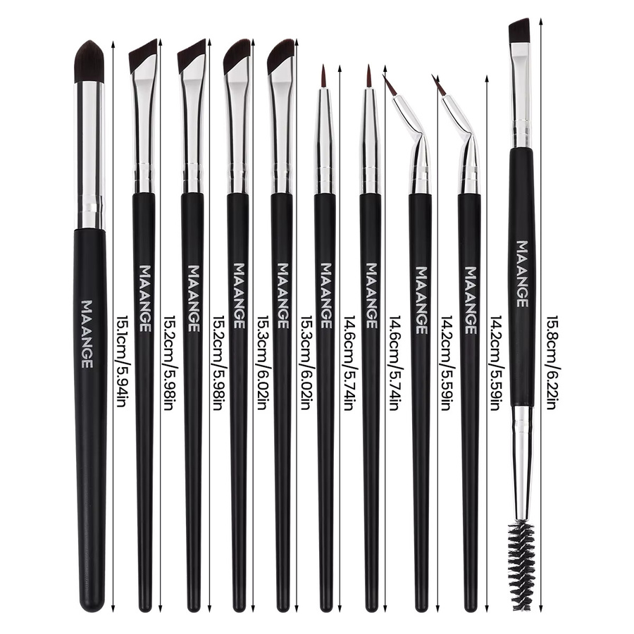 MAANGE Augen-Make-up-Pinsel-Set, 10-teilig, Unisex - Bild 2