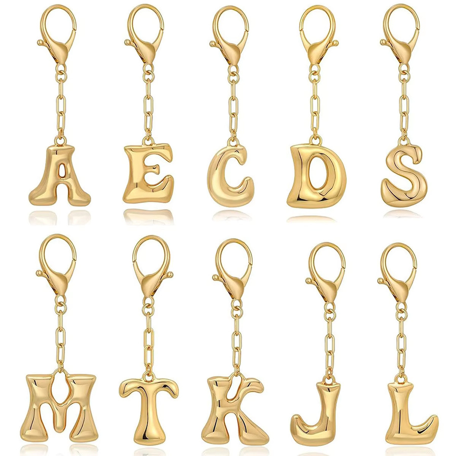 doyours Charm-Schlüsselanhänger, vergoldet, Damen, Buchstaben-Anhänger - Bild 1