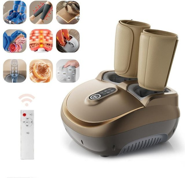 Binchi Health Technology Jinkairui Elektrisches Fußmassagegerät mit Shiatsu-Massage, einstellbarem Luftdruck und Wärme in Beige - Bild 1