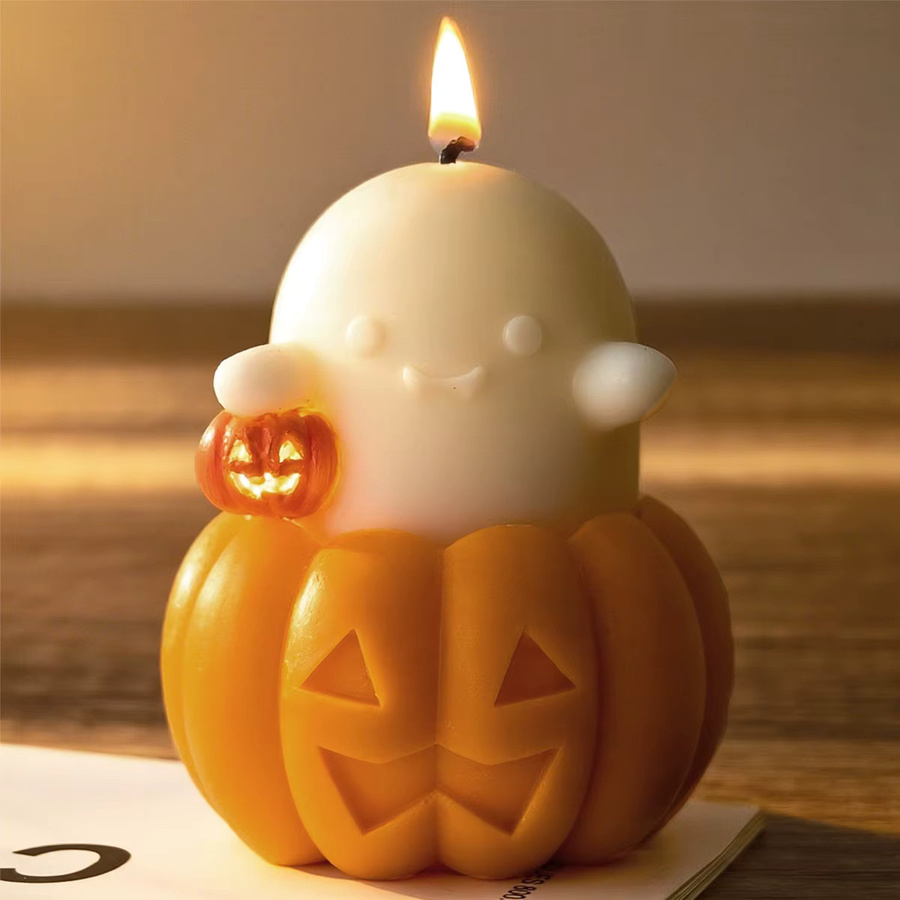 UDOCOOL 3D Kürbis Silikonform für DIY Halloween Kerzen, Seife und Gips als dekorative Form für handgemachte Geschenke - Bild 4