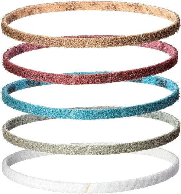 3M Scotch-Brite Schleifband Set SC-BS für Metall, 5 Stück, Breite: 9 mm, Länge: 533 mm, Korn Grob bis Polieren, Mehrfarbig - Bild 1