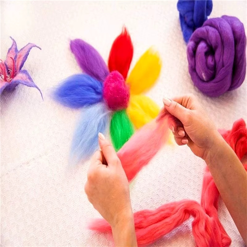 Bunte Filzmischung aus Wolle für DIY-Handarbeiten, 60 g, Mehrfarbig - Bild 2
