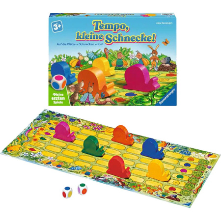 Ravensburger Meine ersten Spiele - Tempo, kleine Schnecke!, Gesellschaftsspiel aus Holz für Kleinkinder, Bunt / Mehrfarbig