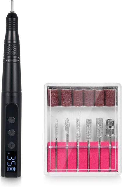 TOMTOP Elektrischer Nagelbohrer, 35.000 U/min, Schwarz, Unisex - Bild 1
