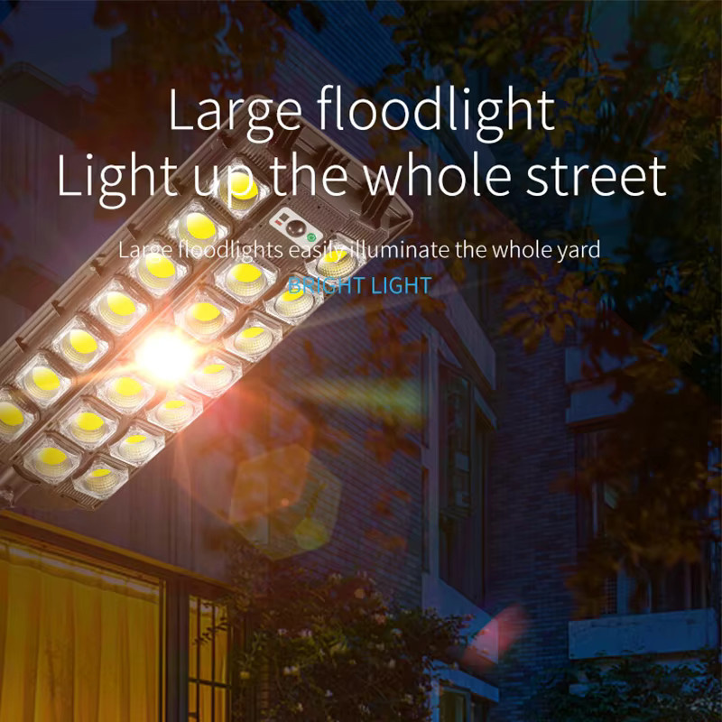 ESMARTER LED Solar Straßenlaterne Schwarz mit einstellbarem Winkel für Garten und Wand - Bild 3