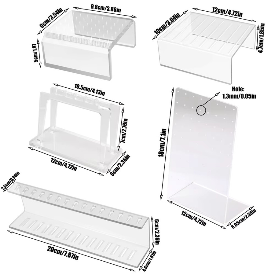 Multifunktionales Schmuck Display Board aus Acryl in Transparent, ideal zur Aufbewahrung von Ohrringen, Piercings und Studs von Rafflesia - Bild 4