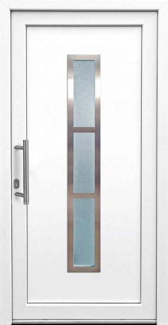 PANTO Kunststoff-Haustür in Weiß mit Anschlag Links, B/H: 110 x 210 cm - Bild 1