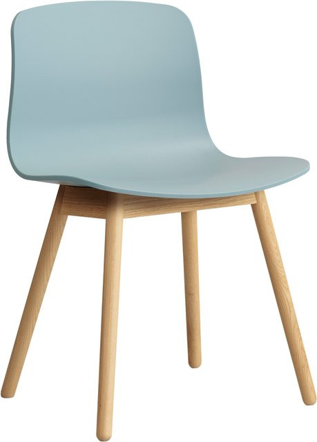 HAY About A Chair AAC 12 Esszimmerstuhl aus Polypropylen in Blau mit Eichengestell - Bild 1