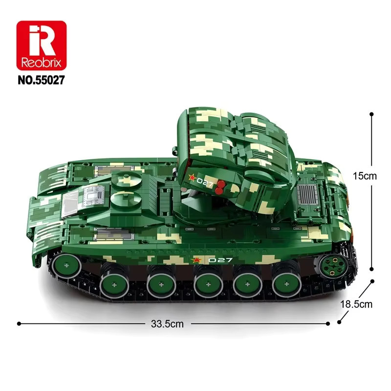 XMWL MOC-55027 Raketenpanzer-Modell, Bausteine, ferngesteuert, 1488 Teile - Bild 5