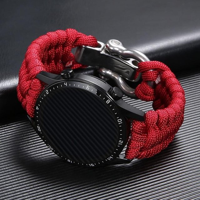 Uhrenarmband Nylon, rot, 20 mm, Unisex - Bild 1
