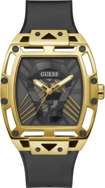 Guess Armbanduhr, Quarz, Edelstahl, Schwarz, Gold, 45 mm, Herren - Bild 1