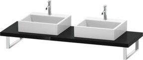 Duravit Konsole L-Cube in Schwarz Hochglanz, B/T/H: 80 x 55 x 4,5 cm - Bild 1