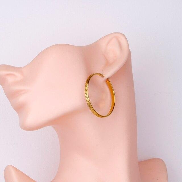 Ohrring Edelstahl, Gold Farbe, Damen - Bild 1