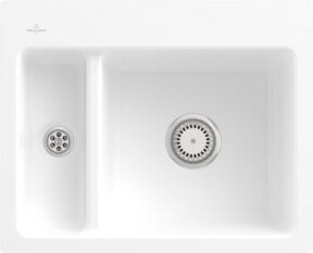Villeroy & Boch Spüle Subway 60 XM Flat bündig in Stone White mit Ablaufgarnitur und Handbetätigung - Bild 1