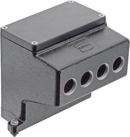 HARTING Tüllengehäuse 19 40 024 0635 19400240635 aus Edelstahl in Schwarz - Bild 1