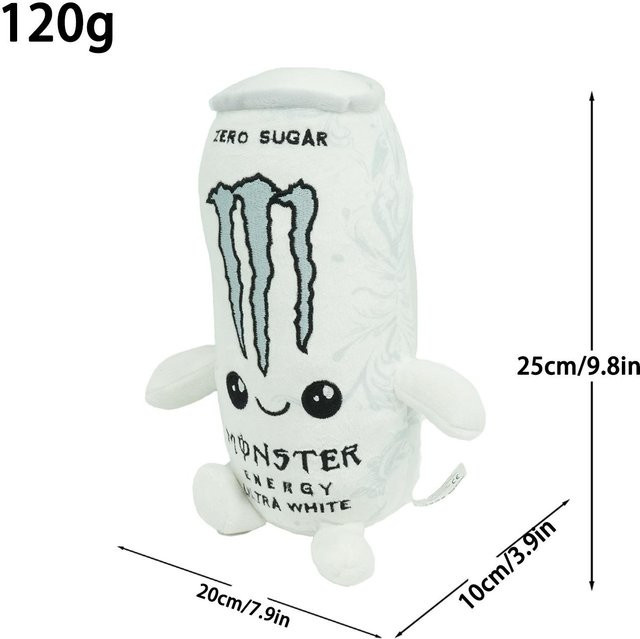 Bandai Monster Energy Dose Plüschtier, Weiß, 25cm - Bild 1