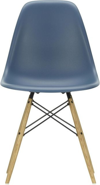 Vitra DSW Eames Plastic Side Chair in Blau aus Kunststoff und Holz mit mattem Finish - Bild 1